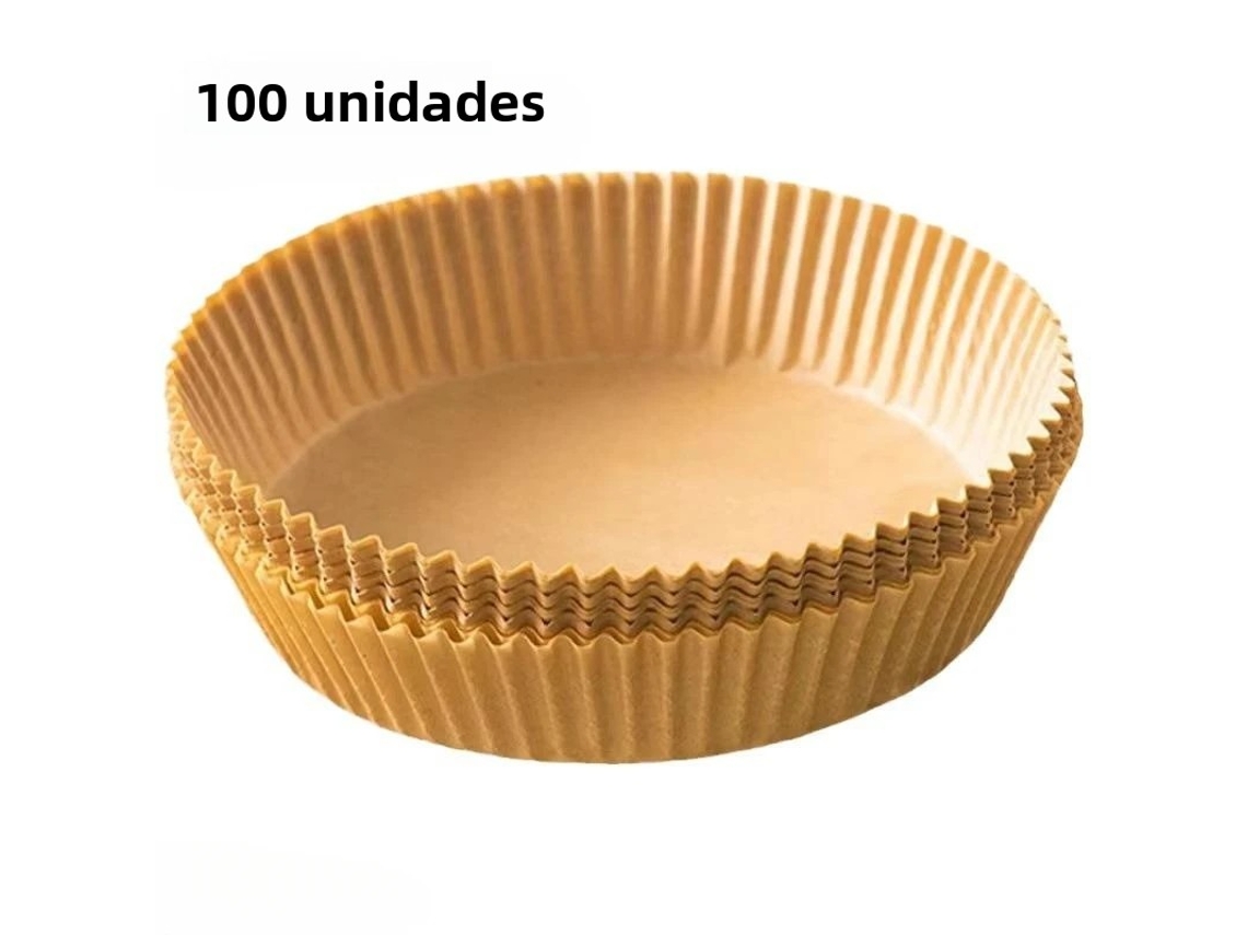 (100 Unidades) Papel Antiaderente Descartável Para Fritadeira A Ar, Próprio Para Alimentos E Resistente A Óleo
