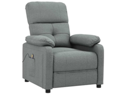 Conjunto 1 Poltrona De Massagens Vidaxl Cinzeto Tecido (73 X 90 X 100 Cm)