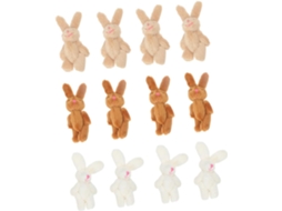 Conjunto De 12 Enfeites Pelúcia Em Formato Coelho Para Pendurar,