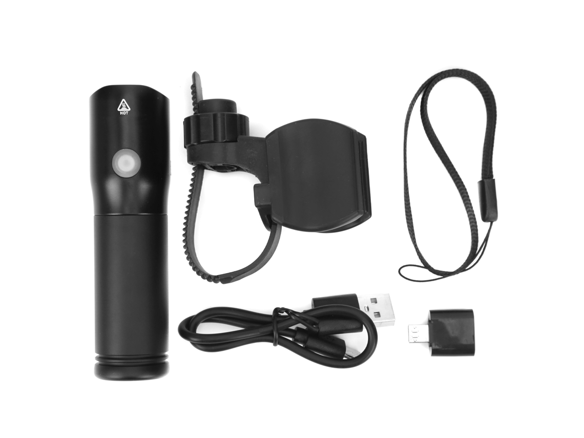 Farol Dianteiro De Bicicleta à Prova Dágua Ipx 6 Com Carregamento Usb, Indicador De Descarga E Luz De Aviso. Aquaforge