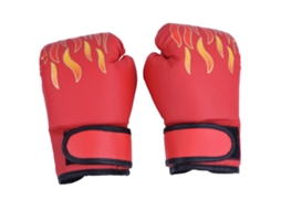Luvas De Boxe Para Crianças Muay Thai Sparring Kickboxing Com Material Pu E Apoio No Punho Vermelho