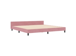 Conjunto 1 Cama Moderna Vidaxl Rosa Veludo (200 X 200 Cm)