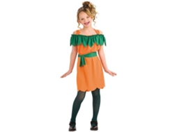 Fato de Menina DISFRAZZES Abóbora Com Folhas Verde E Laranja (Tam: 8 a 10 anos)