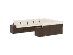 Garden Sofa Set, Garden Sofa Sets Vidaxl Marrom Rattan / Vime (n/a)