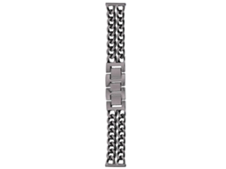 Conjunto De Pulseira De Substituição De Relógio De Aço Inoxidável, Durável, Resistente Ao Desgaste, 18 X 2,2 Cm, Preta, Com Elos De Metal Olysi Shop