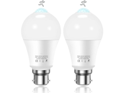 Kit Com 2 Unidades De Lâmpada Led Com Sensor De Movimento, Impermeável, 12w, 6000k, Ip42, Branco Frio