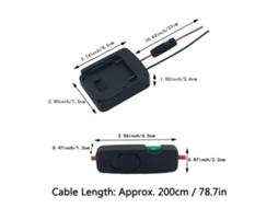 Cabo De Alimentação Dc Laxiscreed Para Antena Mini Dish Compatível Com Várias Baterias Portáteis