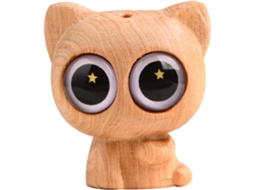 Linda Estatueta Madeira Decoração Pingente Diy Durável Exclusivo Acessório Criativo Embalagens Chaveiros Gato GOKOCO