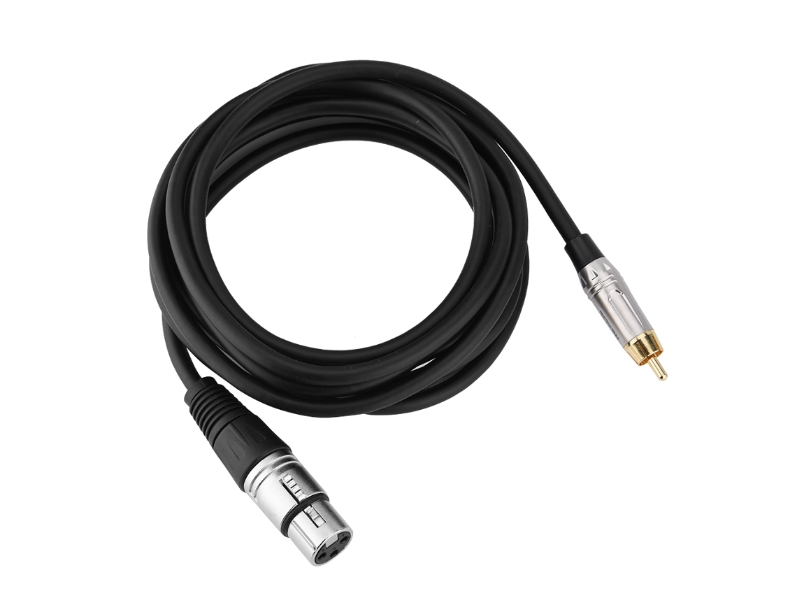 Cabo De Microfone Rca Macho Para Xlr Fêmea (alta Qualidade, 3m)