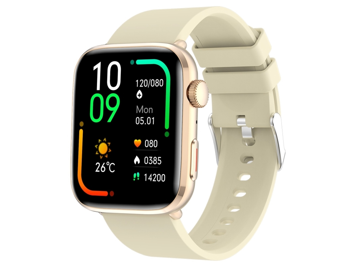 (amarelo) Smartwatch Com Tela Quadrada Ips De 1,81 Polegadas, Monitoramento De Frequência Cardíaca/oxigenação Sanguínea/pressão Arterial.