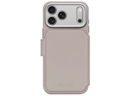 Decoded Capa Folio Para Iphone 17 Pro Max Magsafe Em Couro Com Capa Destacável Bege
