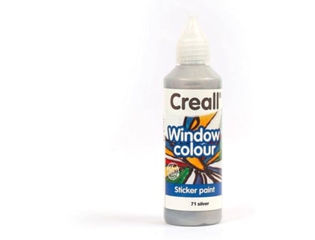 Tinta Reposicionável para Janelas Glass CREALL (Prata - 80 ml)