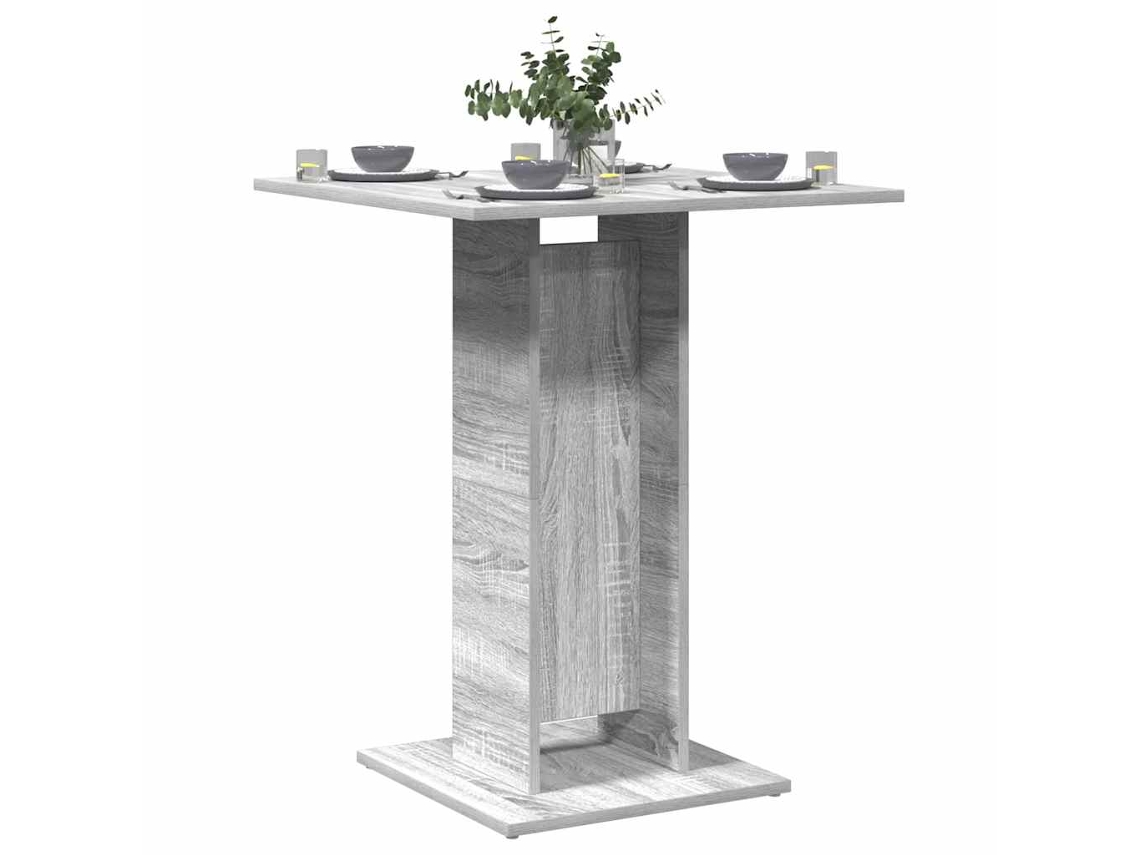 Vidaxl Mesa De Bistrô 60x60x75cm Derivados De Madeira Cinzento Sonoma