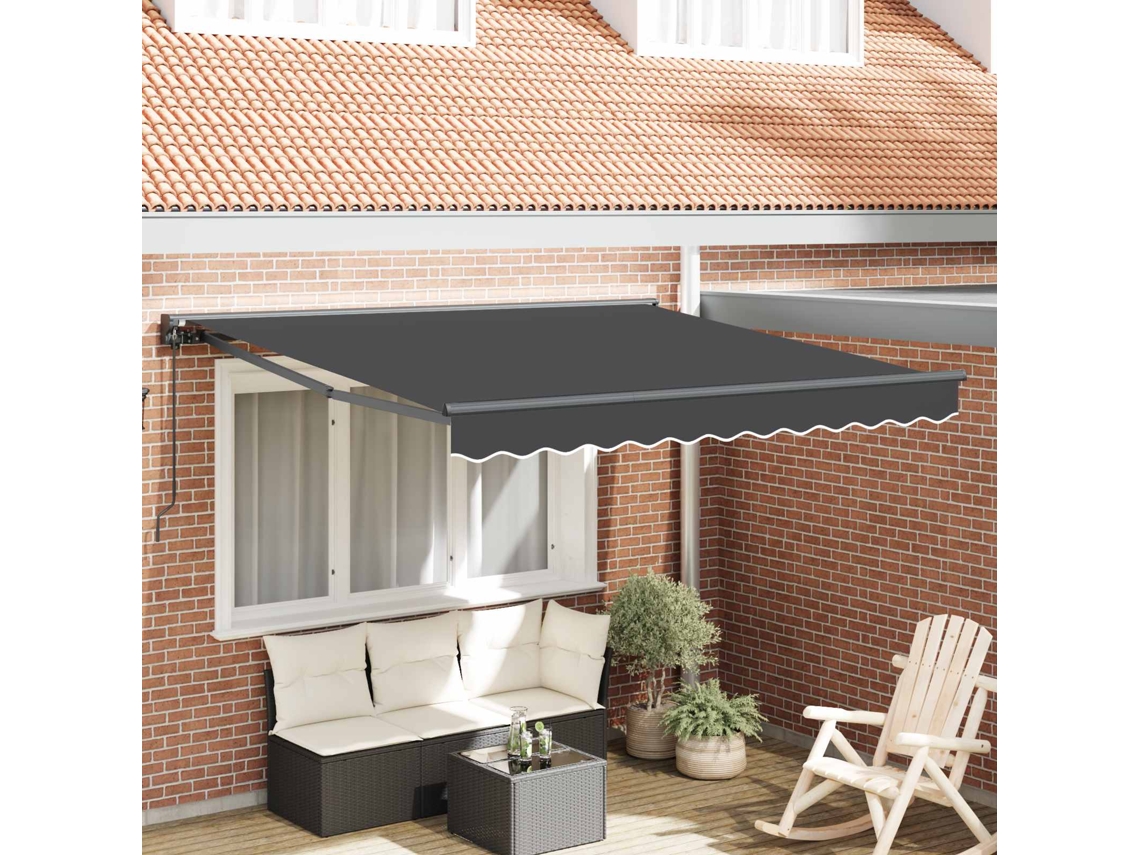 Vidaxl Estrutura De Toldo Antracite 350 X 250 Cm