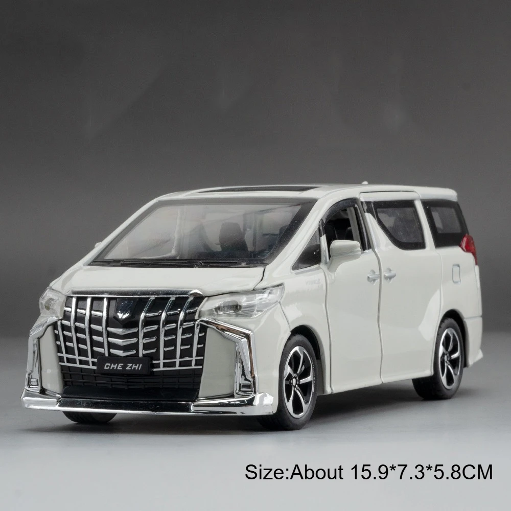 (alphard White) Miniatura De Carro Em Escala 1:32 Com Efeitos Sonoros E Luminosos, Portas Que Abrem E Mecanismo De Fricção.