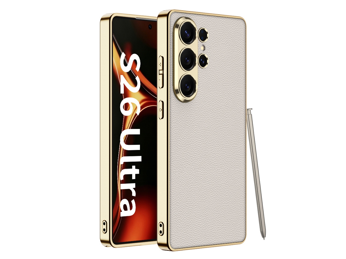 Capa Magnética Hexinyigjly Para Para Samsung S26 Ultra, Pele Pu, Suporte Para Carregamento Sem Fios, Antichoque Cinza