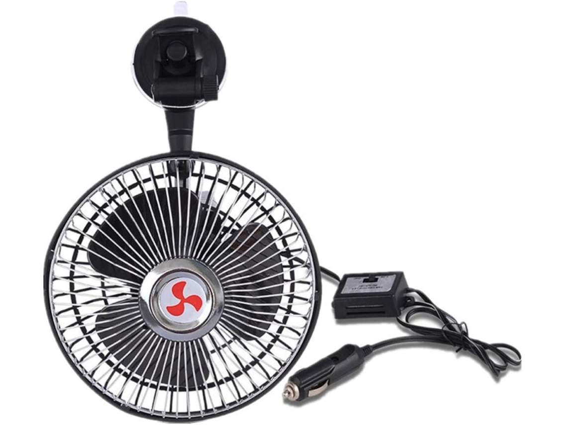 Ventilador De Painel Carro Healeved 15cm 6 Polegadas Na Cor Preta Com Ventosa, Compacto E Fácil De Instalar, Ideal Para