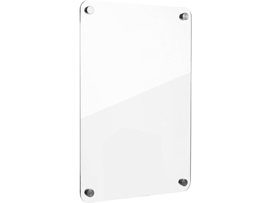 Quadro Branco Magnético de Acrílico Amosfun para Geladeira, 20x30cm, Planejador Refeições, Organização Cozinha