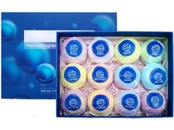 Conjunto de 12 bombas de banho de espuma coloridas para mulheres