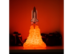 Lâmpada Foguete Impressa Em 3d Com Recarregável Via Usb Eifson (01)