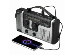 Rádio Solar Portátil Multifuncional Com Rádio Fm/amled E Lanterna De Emergência Olysi Shop