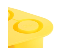 Cilindro Cubos De Gelo Bandeja Fácil Liberação Oco 3pcs Capacidade Silicone Copo Molde De Gelo Com Tampa Para Bebida Café Coquetel Amarelo