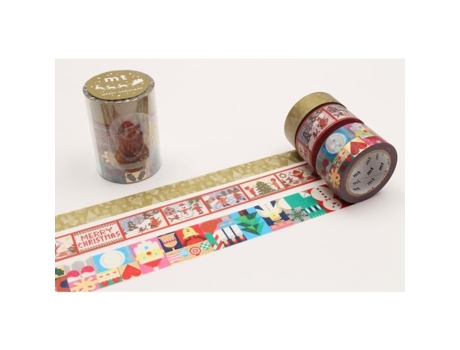 Fita Mascarante MT NOEL - SET C - Fita adesiva decorativa (MT) Multicolor - Marca MASKING TAPE (MT)