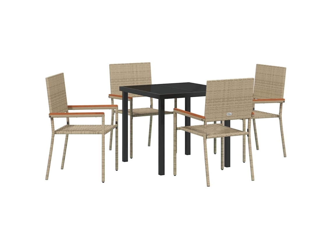 Conjunto de Móveis de Jardim 5 Pcs HARLANV1