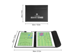 Quadro Tático de Futebol magnético plegável com marcadores e caneta 2 em 1 para treinadores S/MARCA