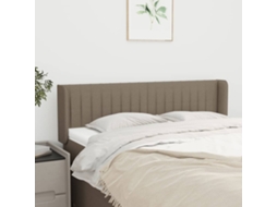 Vidaxl Cabeceira Cama Abas Tecido 147x16x78/88 Cm Cinzento-acastanhado