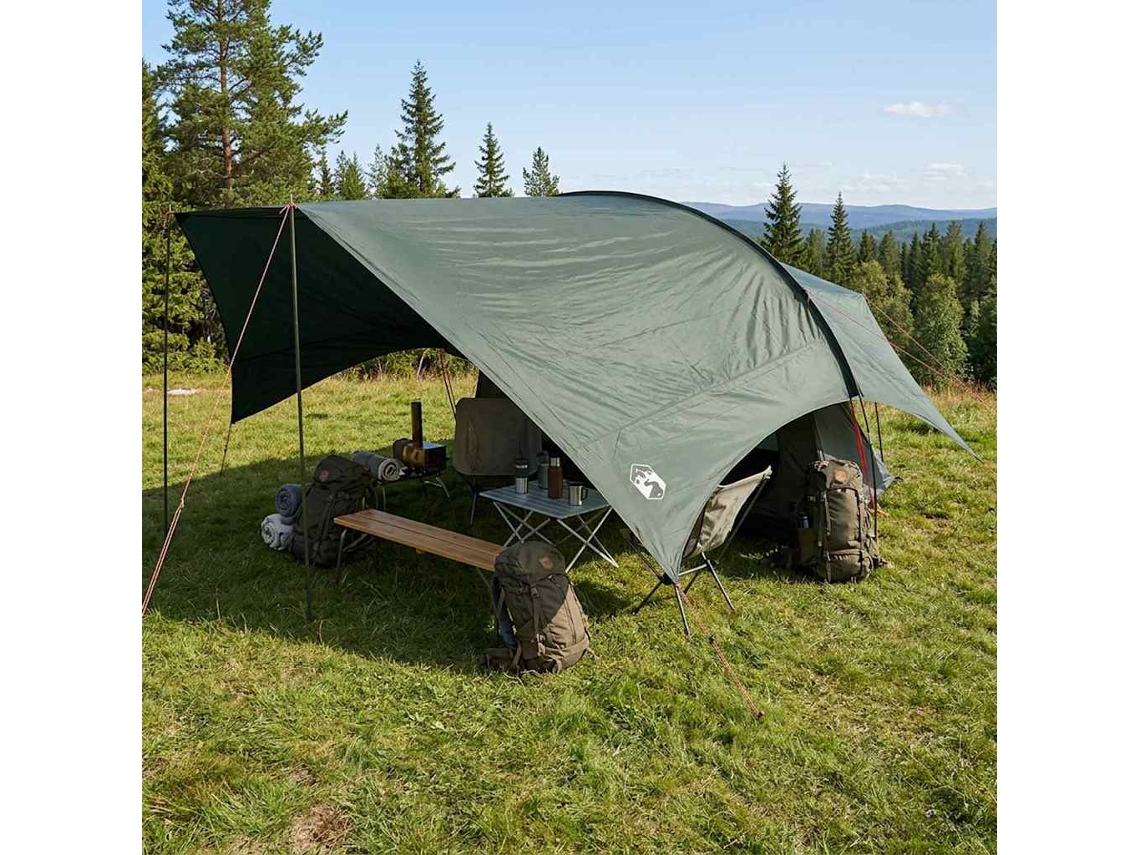 Vidaxl Tarp De Camping Resistente À Água Verde Exército