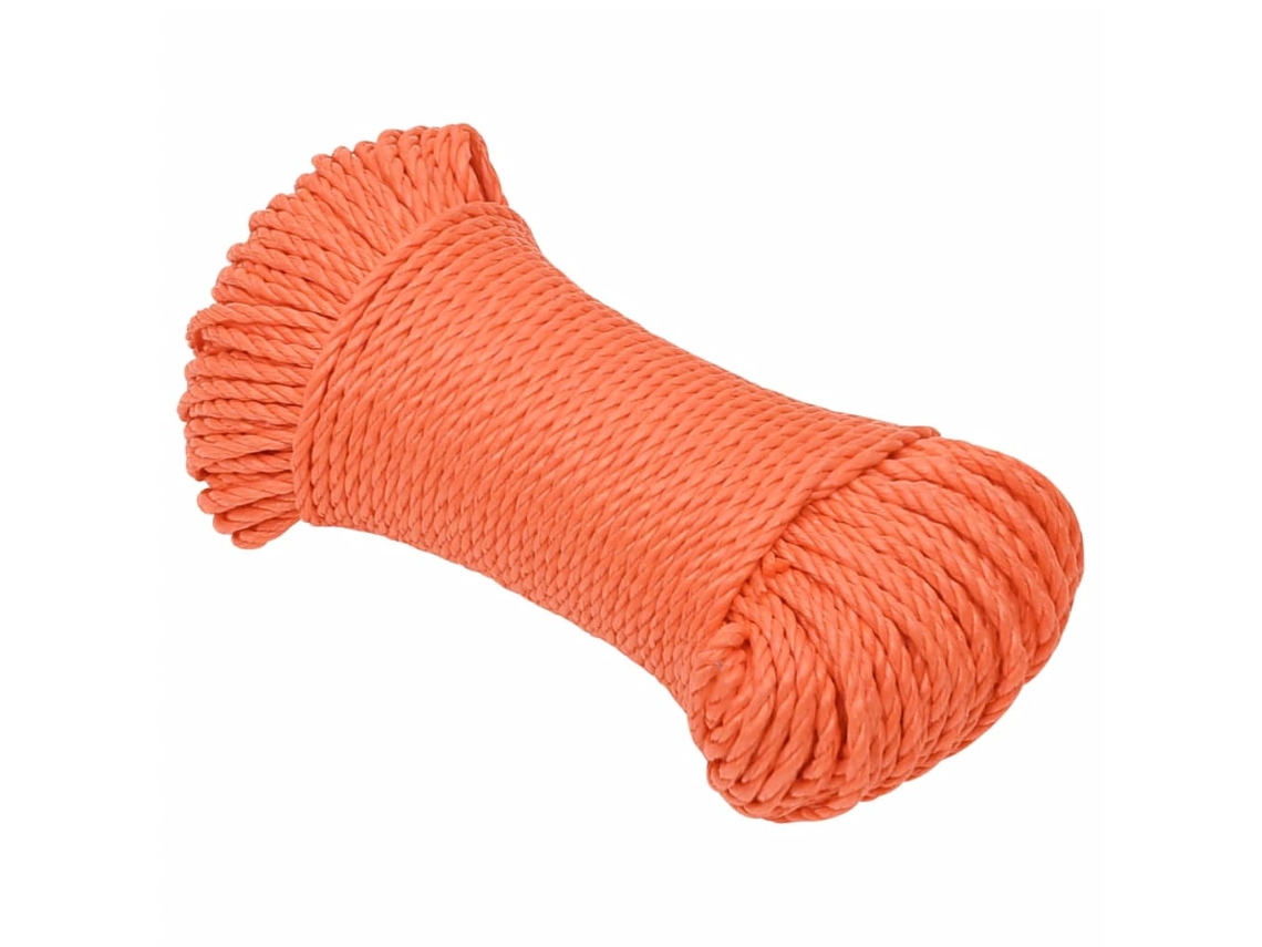 Corda de Trabalho 3 Mm 50 M Polipropileno Cor Laranja HARLANV1
