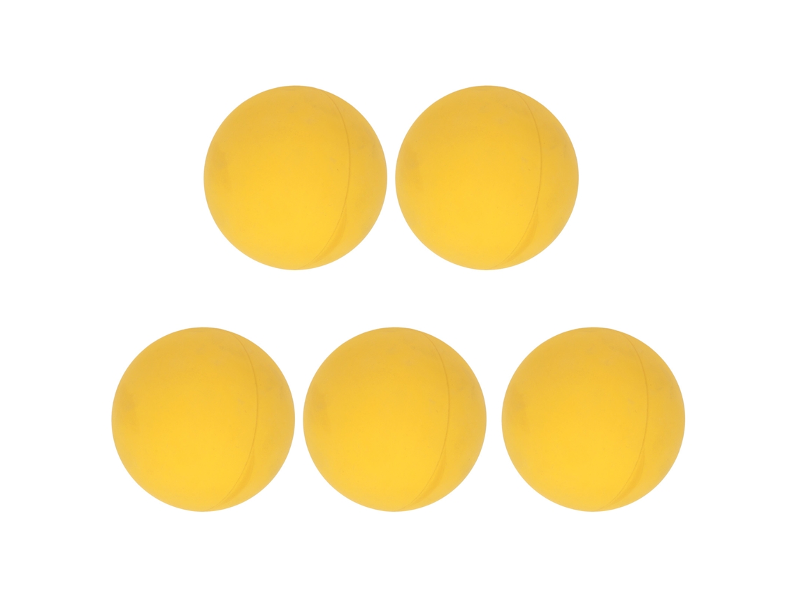 5pcs Bola De Borracha Elástica 6cm Segura Ecológica Para Exercício Manual Piscinas Praias Amarela