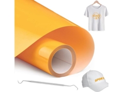 Escolha - Fio De Transfer Para Têxteis - Laranja-amarelo - 30,5 X 200 Cm - Fio De Transfer - Fio De Adesivo - Para Camisetas E Almofadas
