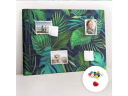 Quadro De Cortiça Folhas Exóticas Para O Escritório Espelharte (70x100 Cm)
