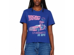 Rockinstone Back To The Future Movie Perspective Solid Royal Adult T-shirt Size:xxxl