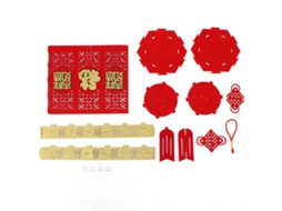 Laxiscreed Lanternas Chinesas Vermelhas De Ano Novo Decorativas 3d Em Felt Para Festas
