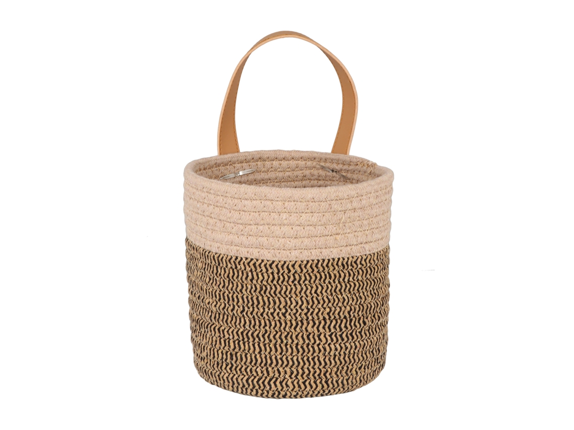 Vaso suspenso de fibra natural para plantas pendurado na parede decoração artesanal LAXISCREED
