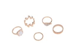 Anel De Mulher Moda Com Cristais Kit Bijuterias