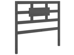Cabeceira de Cama MAISON EXCLUSIVE em Madeira de Pinho Maciça Cinzento (80,5x4x100 cm)