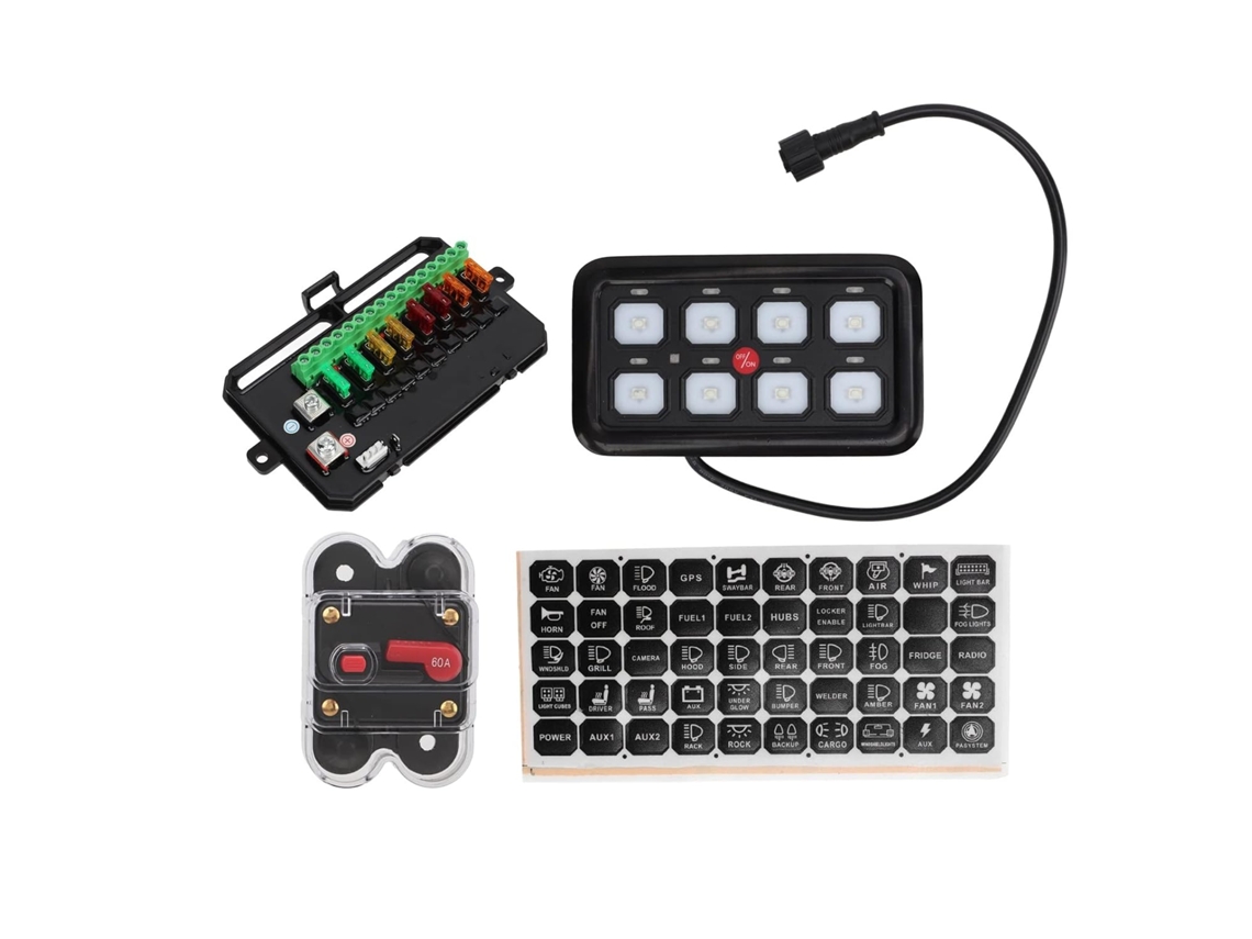 Painel De Interruptores De Carro Com Led Azul