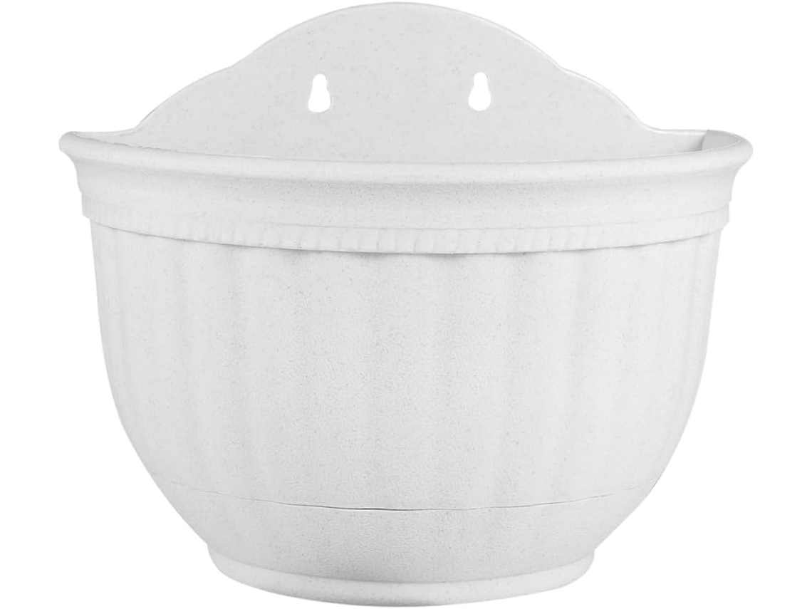 Vaso de Plástico Suspenso com Design Semicircular e Padrão Couro Sintético, Estilo Europeu, GOKOCO