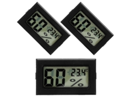 Conjunto De 3 Mini Termômetros E Higrômetros Com Display Digital Para Ambientes Internos