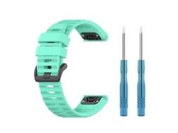 Lurelia Pulseira Garmin Fenix 7x, De Relógio Silicone Cor Sólida Com Liberação Rápida, Azul Lago, Acabamento Moderno