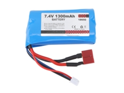 Bateria De Lítio Ion 18650 7.4v 1300mah Recarregável Para Carro Rc 1/16 Scy 16101 16102 16103 16201