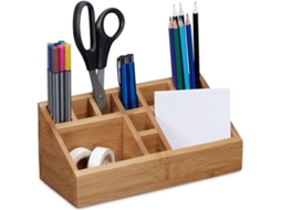 Organizador De Mesa De Bambu, Adequado Para Canetas, Lápis, Tesouras E Utensílios De Maquiagem