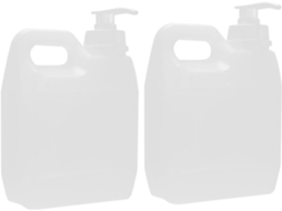 Nuobesty De 2 Frascos Plásticos Reutilizáveis De 1l Com Bomba Dosadora E Anel Antifurto Para Loção Cosmética E