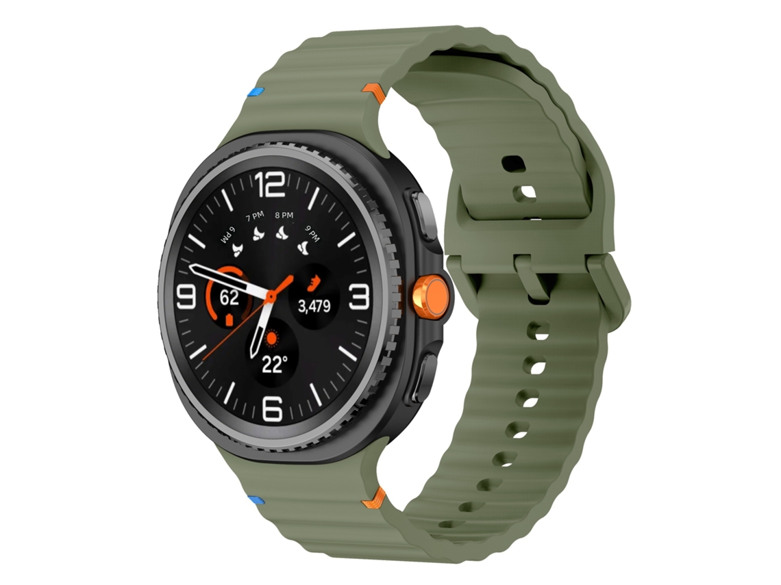 Pulseira de Silicone para Samsung Galaxy Watch8 / Watch8 Classic / Ultra2 Costura Ondulada CHABERLU