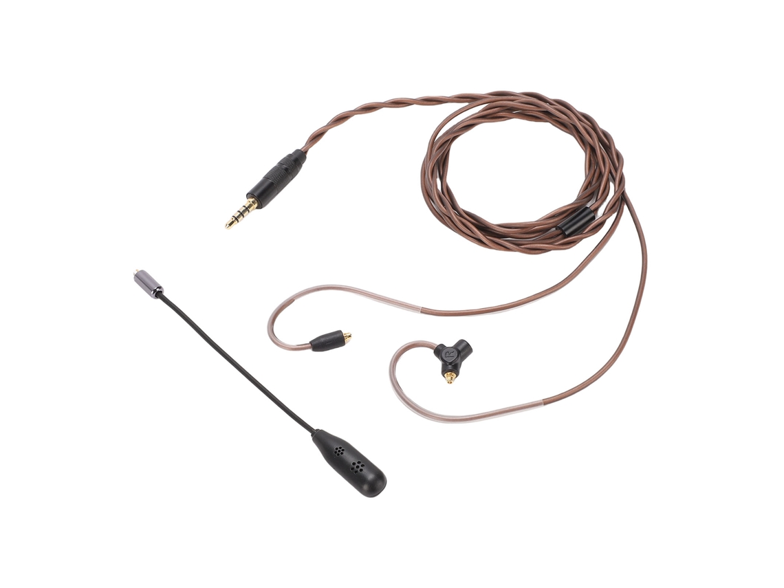 Cabo de Fones com Microfone EOOCOO com interface MMCX e 3.5mm