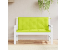 Vidaxl Almofadões Banco Jardim 2 Pcs Tecido Oxford Verde Brilhante